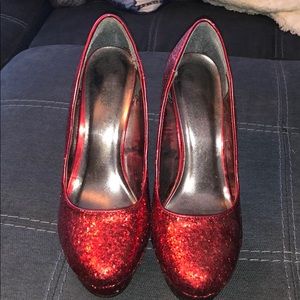 Sequin red heels